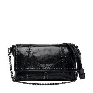 Zadig&Voltaire Women Vintage Patent Studs Rocky Ii Crossbody Bag